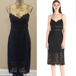 Cynthia Rowley black lace cocktail party dress Rk